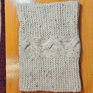 PATRICK Francis Ireland Knit Snood Cowl scarf oatmeal wool blend